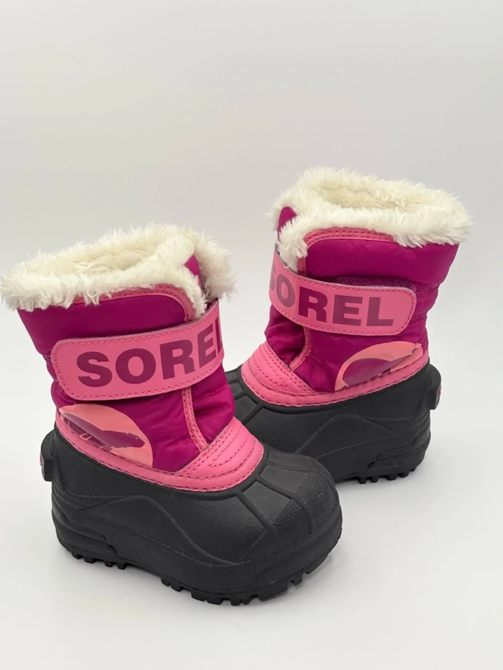 Sorel Commander Toddler Snow Boots Pink Waterproof Fleece Lined Winter Size 5